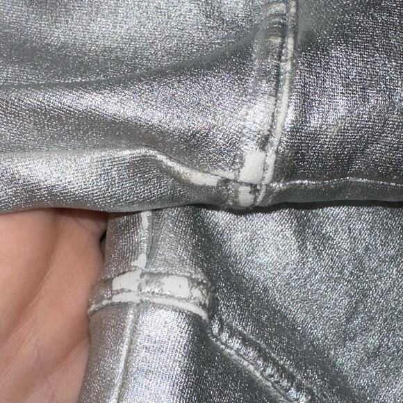 Noli Silver Metallic Chrome Pullover Hoodie Size Large *Flawed* - Picture 14 of 16